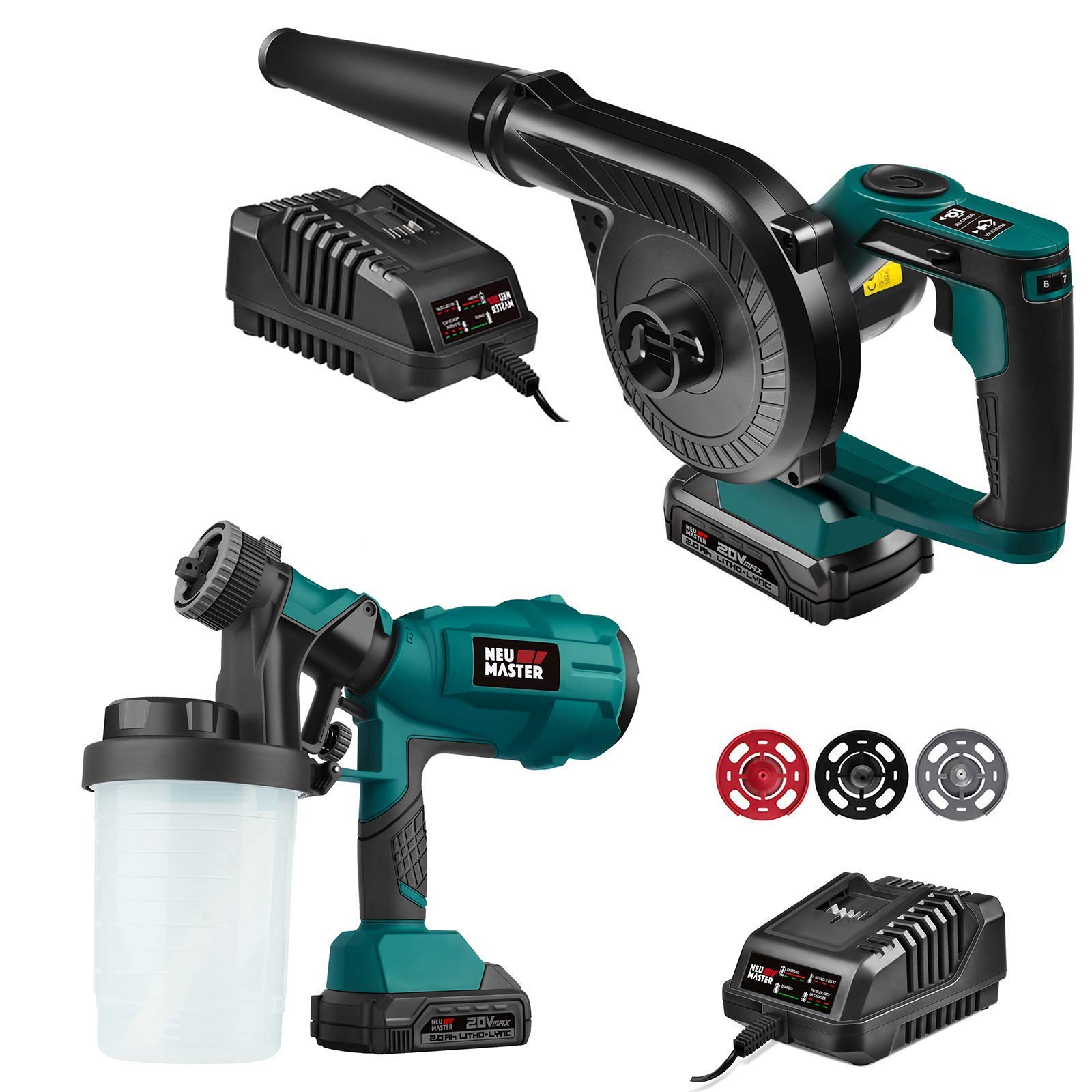 Buy Cordless Paint Sprayer, NEU MASTER Electric HVLP Powerful Spray Gun