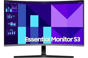 Samsung 32-inch FHD Black Curved Screen Monitor with 100 Hz Refresh Rate, Game Mode, Eye Saver Mode, Multiple connectivity - 