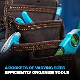 OX Pro 4 Pocket Pouch Dual Hammer Holders Tool Belt Work Organizer view 8