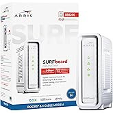 ARRIS SURFboard SB8200 DOCSIS 3.1 Multi‑Gig Cable Modem | 2 -1Gbps Ethernet Ports | Works with Xfinity, Cox, Spectrum | For C
