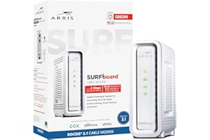 ARRIS Surfboard Docsis 3.1 Gigabit Speed Cable Modem, Approved for Cox, Spectrum and Xfinity, (SB8200 Frustration Free)