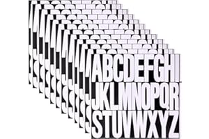 ISHUA 3 inch 12 Sheets Alphabet Stickers, White Self Adhesive Vinyl Letter Stickers Aesthetic, Waterproof Letter Sticker for Water Bottles, Door, Car, Scrapbooking, Poster, Cup