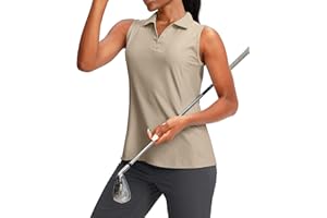 G Gradual Women's Sleeveless Golf Polo Shirts Tennis Quick Dry Collared Tank Tops V-Neck Polos for Women