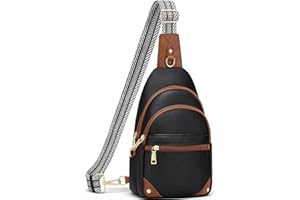 SYTRAH Anti Theft Crossbody Bags for Women, RFID Sling Bag Travel Purse, RFID Cross Body Purses Chest Bag for Travel Black Brown
