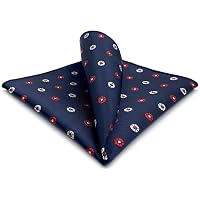 Men's Brigade Of Guards Handkerchief Pocket Square - 12 Inch Woven Polyester In Burgundy & Navy Blue | UK Made