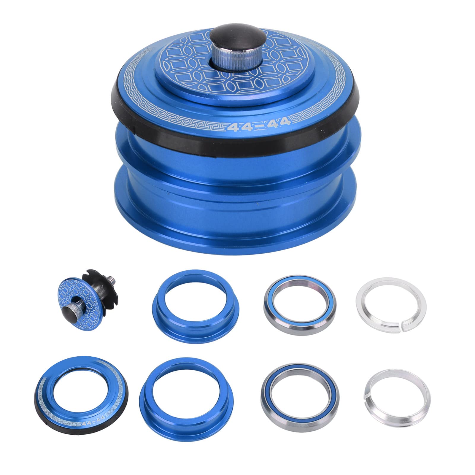 VGEBY Bicycle Headset, 44mm Bicycle Headset Double Bearings Mountain Bike Front Fork Stem Headset for Cycling(Blue) Bicycles And Spare Parts Ride