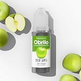 Obrilo Sour Apple Flavor Extract - Propylene Glycol (PG) Based - Water Soluble - Concentrated Food Flavoring for Baking, Candies, Desserts, Smoothies, Coffee &amp; Tea - 15 mL/0.5 fl oz Dropper