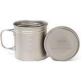 Vargo Titanium BOT Series | Vargo BOT - 700 | Titanium Cooking Pot and Water Bottle with Foldable Handles and Watertight Lid | 700ml (23 oz.)