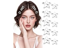 YISCOKO Hair Clips Y2K Star Hair Clips Silver Star Clips Cute Hair Clips Girl Hair Accessories Hairpins Hair Barrettes for Wo