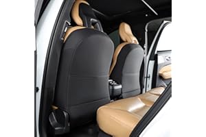 TAIKOO Seat Back Protectors Compatible with Volvo XC90 XC60 S90 S60 V90 V60，Back Seat Cover for Kids Reduce Damage to Seats Caused by Footwear Black Set of 2