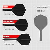 Target Darts K-Flex Integrated Flights and Shafts No.6 Orange Pack of 3 view 3