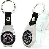 AP ARTSPER Keychain Pocket Compass Equipment, 2 Pack Key Ring Military Survival Magnetic Mini Metal Compass