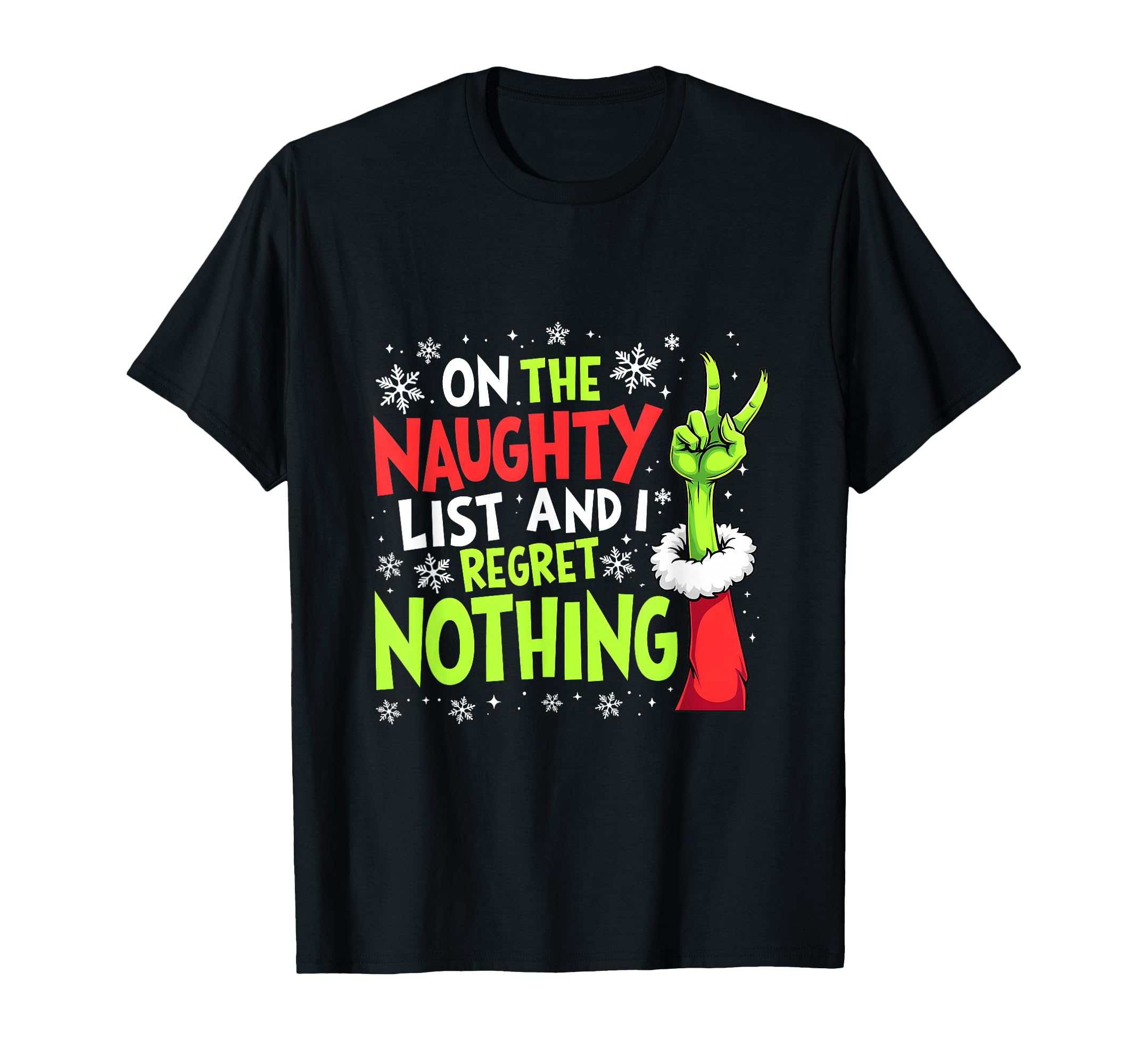 Photo 1 of Funny Naughty List Christmas Holiday 2025 Family Matching T-Shirt - L