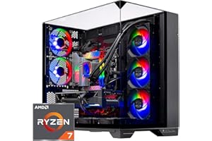 SKYTECH GAMING Skytech O11V Gaming PC Desktop, Ryzen 7 7800X3D 4.2 GHz (5GHz Turbo Boost), NVIDIA RTX 4070 Ti Super 16GB GDDR6X, 1TB Gen4 SSD, 32GB DDR5 RAM 5600 RGB, 850W Gold PSU, 360mm ARGB AIO, Wi-Fi