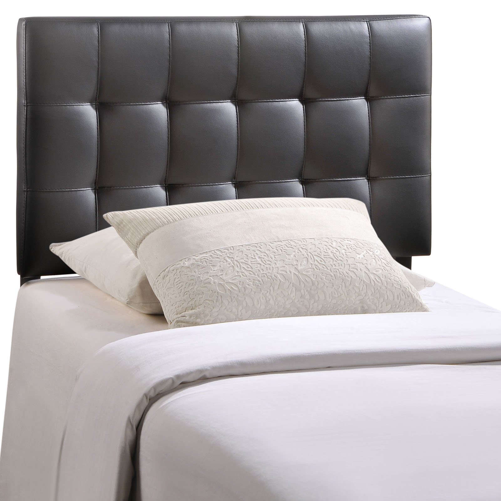 Modway Lily Upholstered Tufted Faux Leather Twin Headboard Size In