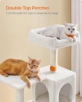 Feandrea Cat Tree Tower 143 cm Multi-Level Plush Condo with 4 Scratching Posts view 4