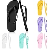 Shyyween 6 Pairs Flip Flops for Women Colorful Soft Lightweight Non Slip Shower Flip Flops for Summer Beach Pool Wedding Party