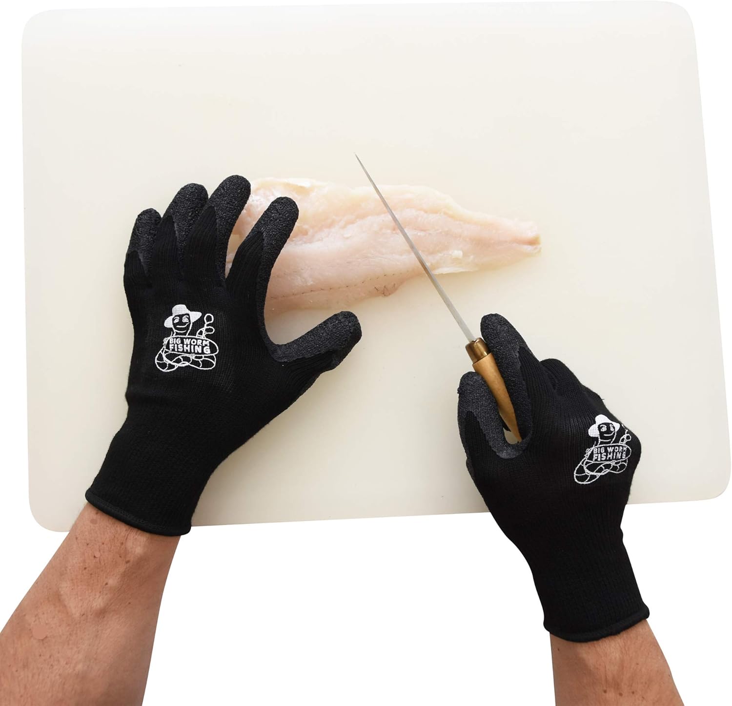 Fishing Gloves – Fish Handling Gloves for Fishing – Textured Grip Palm Fish Cleaning Gloves – Soft Lining Fishing Glove – Fish Fillet Gloves – One Size Fits Most L to XL Fishing Gloves : Sports & Outdoors