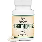 Ergothioneine Supplement (EGT) 30mg of Pure, Plant-Based L-Ergothioneine Per Capsule, 60 Count (May Support Longevity and Healthy Aging) Non-GMO, Gluten Free, Vegan Safe by Double Wood