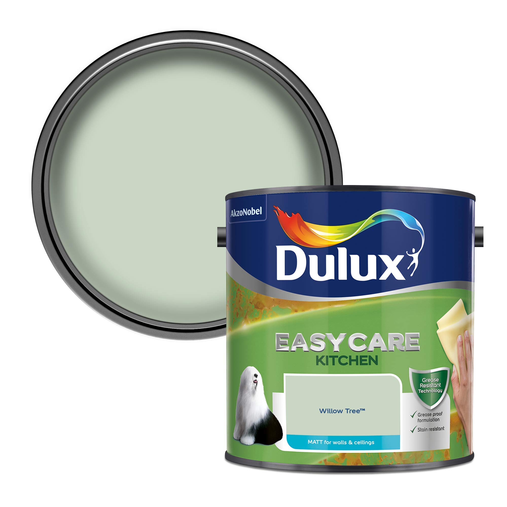 Dulux Easycare Kitchen Matt Emulsion Paint - Willow Tree - 2.5L