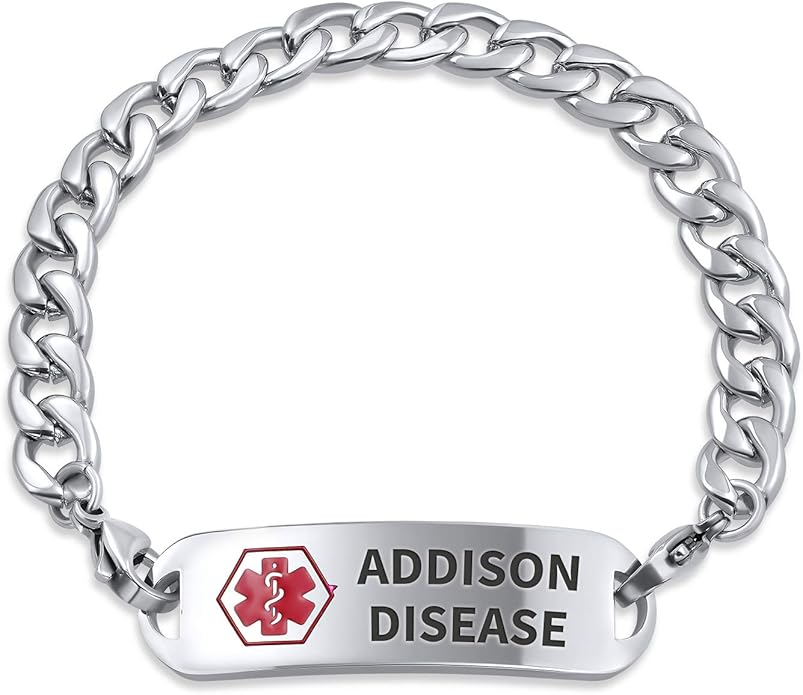 Bling Jewelry Addison Disease Identification Medical Alert ID Curb Link