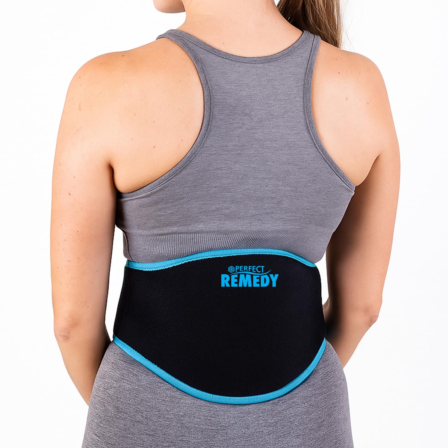 Perfect Remedy Back Ice Pack Wrap for Pain Relief, Ice Packs for Injuries Reusable with 2 Gel Inserts for Lumbar Pain, Sciatica, Coccyx, Surgery Recovery, Herniated Disc Relief, Hot & Cold Therapy Image