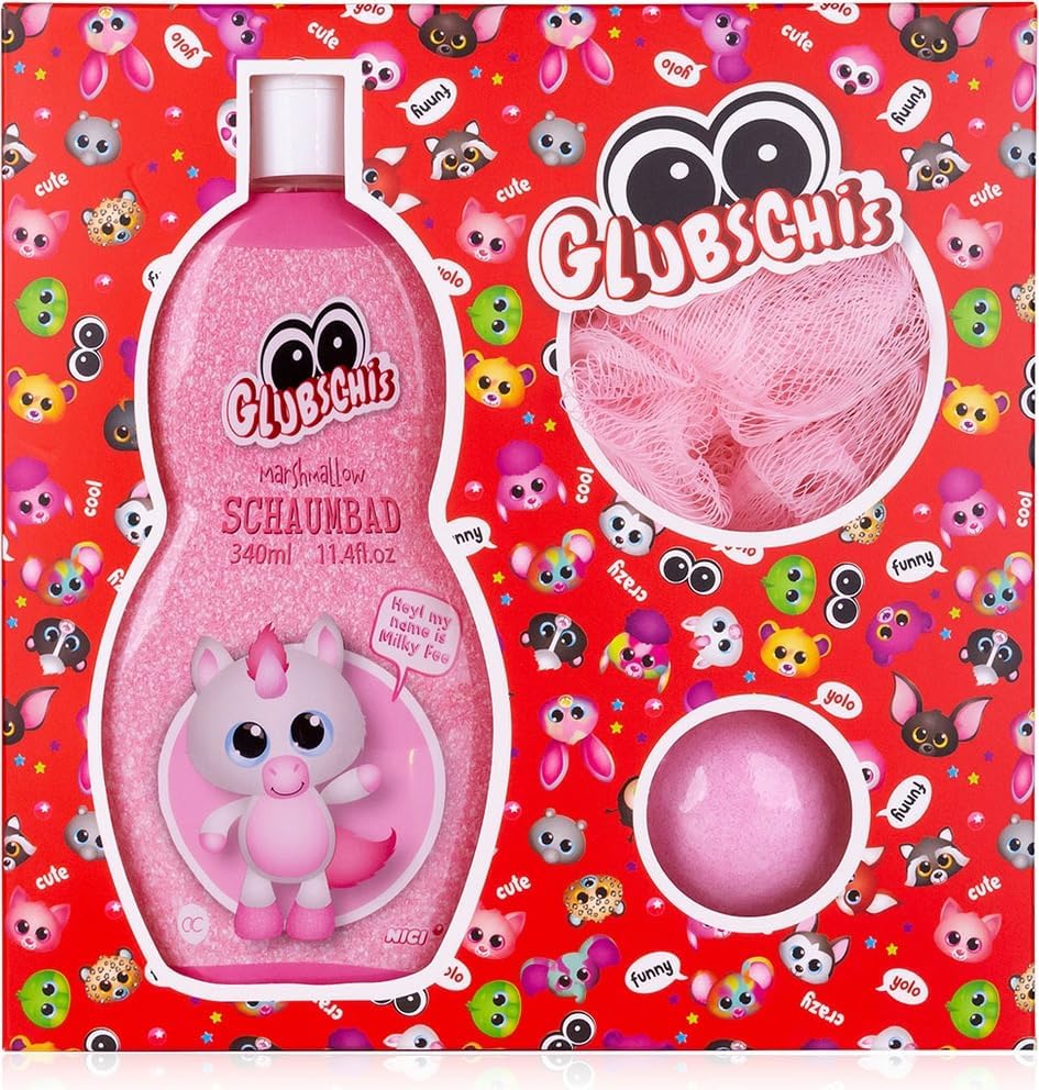 Accentra GLUBSCHIS Bath Set Gift Box Bubble Bath Bomb Sponge Milky Fairy Girls
