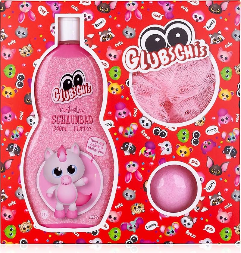 Accentra GLUBSCHIS Bath Set Gift Box Bubble Bath Bomb Sponge Milky Fairy Girls