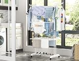 HOMIDEC 4-Tier Airer Clothes Drying Rack Stainless Steel Large Indoor Outdoor view 2