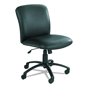 Safco Products Uber Big and Tall Mid Back Chair , Black Vinyl, Rated for 24/7 Use, Holds up to 500 lbs. (Optional arms sold separately)