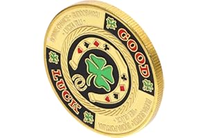 HOODANCOS Metal Poker Card Guard Protector Coin for Table Games Collectible Luck Coin with Detailed Patterns
