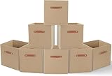 Amazing Tour 4 Pcs Cube Storage Boxes 27x27x27 Khaki Foldable Fabric