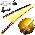 RENGENG Light Up Sword, 40 Inches Rechargeable Plastic Anime Replica with Belt & Stand, Original Texture Anime Sword