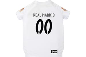 PETS FIRST Real Madrid Soccer Pet Jerseys Shirts Collars Bandanas & Football Toys for Dogs & Cats. - MLS Sports Licensed Dog Apparels, Cute Pet Accessories & Fun Toys
