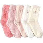 Geyoga Women's Fuzzy Slipper Socks (5 Pairs)