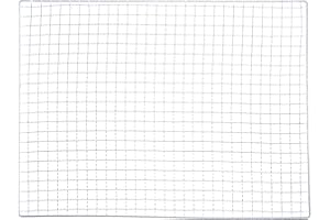 HARFINGTON Square BBQ Grill Net 11.8"x15.7" Galvanized Iron Barbecue Mesh Mat for Baking Smoking Charcoal Grilling Roasting