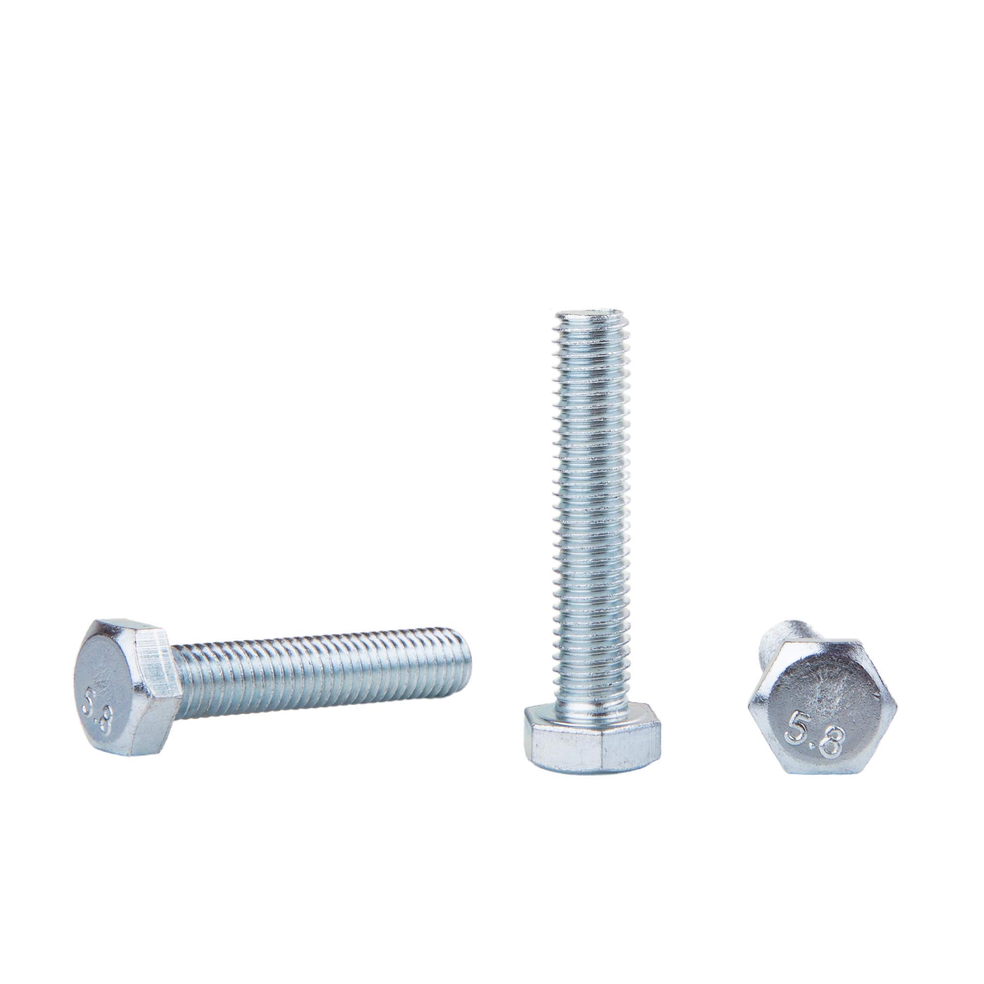 (Pack of 40 pcs) DIN 933 Zinc Plated Steel Hexagon Screws M8 x 40 mm, Hex Bolts, Fully Threaded, Hex Head (40, M8 x 40 mm)