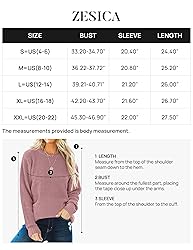 ZESICA Women's 2024 Fall Long Sleeve Crew Neck