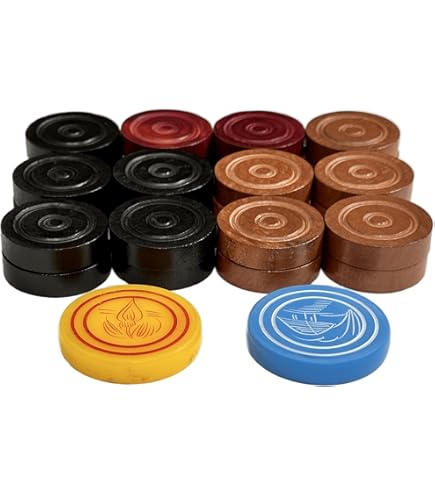 Moedas E Strikers De Carrom Em Acrílico 6mm | Conjunto Com 25 Peças Prem Sagar