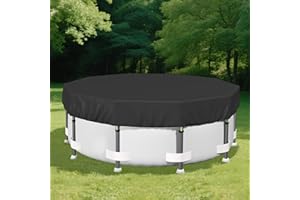SAFANA 18FT Winter Pool Covers for Above Ground Pools, Round Swimming Pool Cover [Upgrade 420D Thicker] Protective Leaf Cover with Reflective Strip, Tear Resistant Fabric, UV Resistance, Black