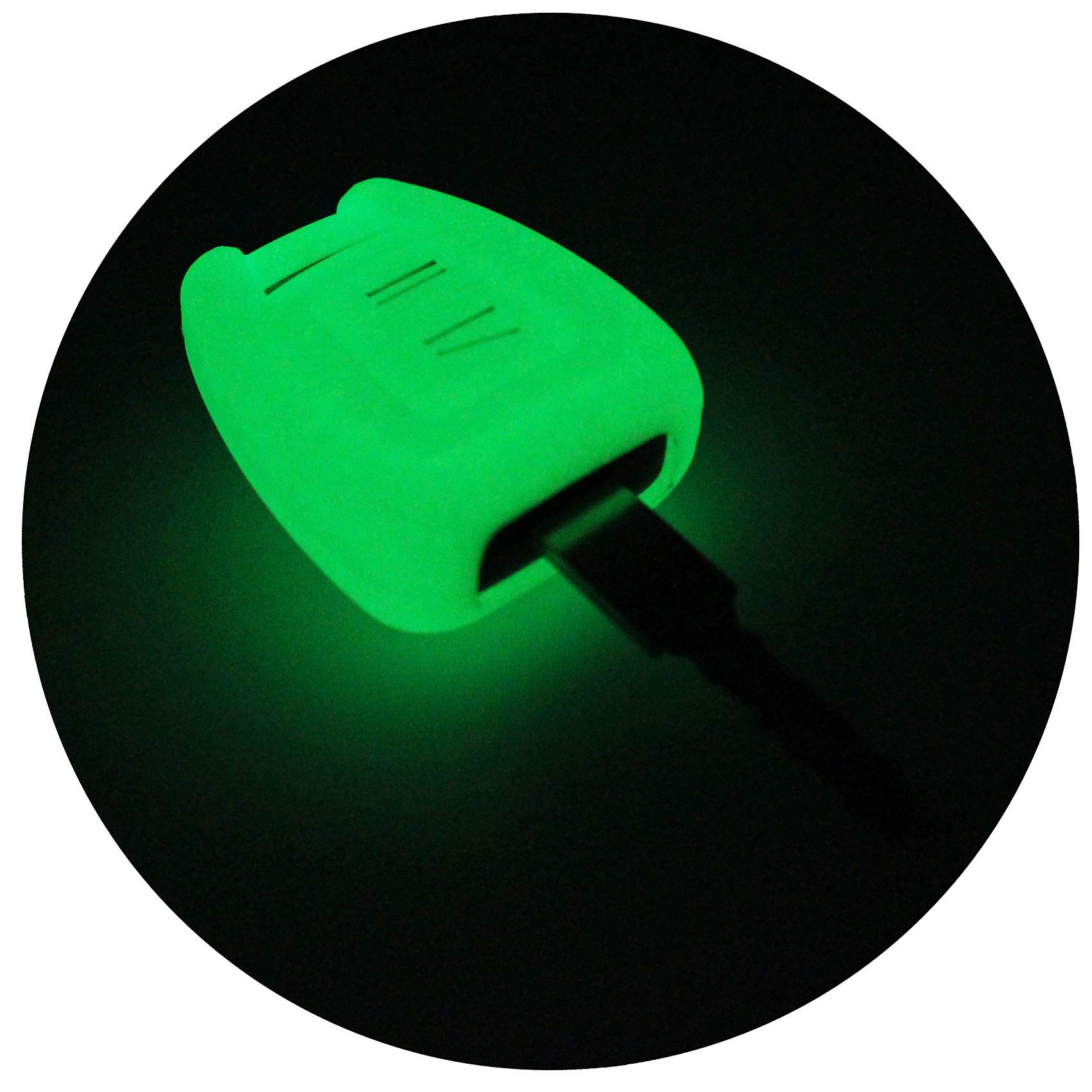 Finest-Folia Silicone Key Cover for 3 Buttons Car Key (Glow in the Dark)