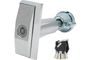 Qjaiune Universal Vending Machine Lock with T-Handle, Soda & Snack Machine Lock Replacement, Keyed Different