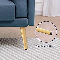 Vonanda Fabric Sofa, Blue Couch Upholstered