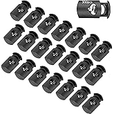 GLOGLOW 300Pcs Cord Locks, Spring Plastic Cord Locks with Nylon Toggle Stoppers for Camping Hiking Backpacks Shoelace Sportswear Drawstring Clothing - Clothing Accessories
