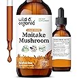 Wild & Organic Maitake Mushroom Drops - Liquid Mushroom Supplement for Immune Support - Maitake Extract Tincture - Vegan, Sugar & Alcohol-Free - 2 fl oz