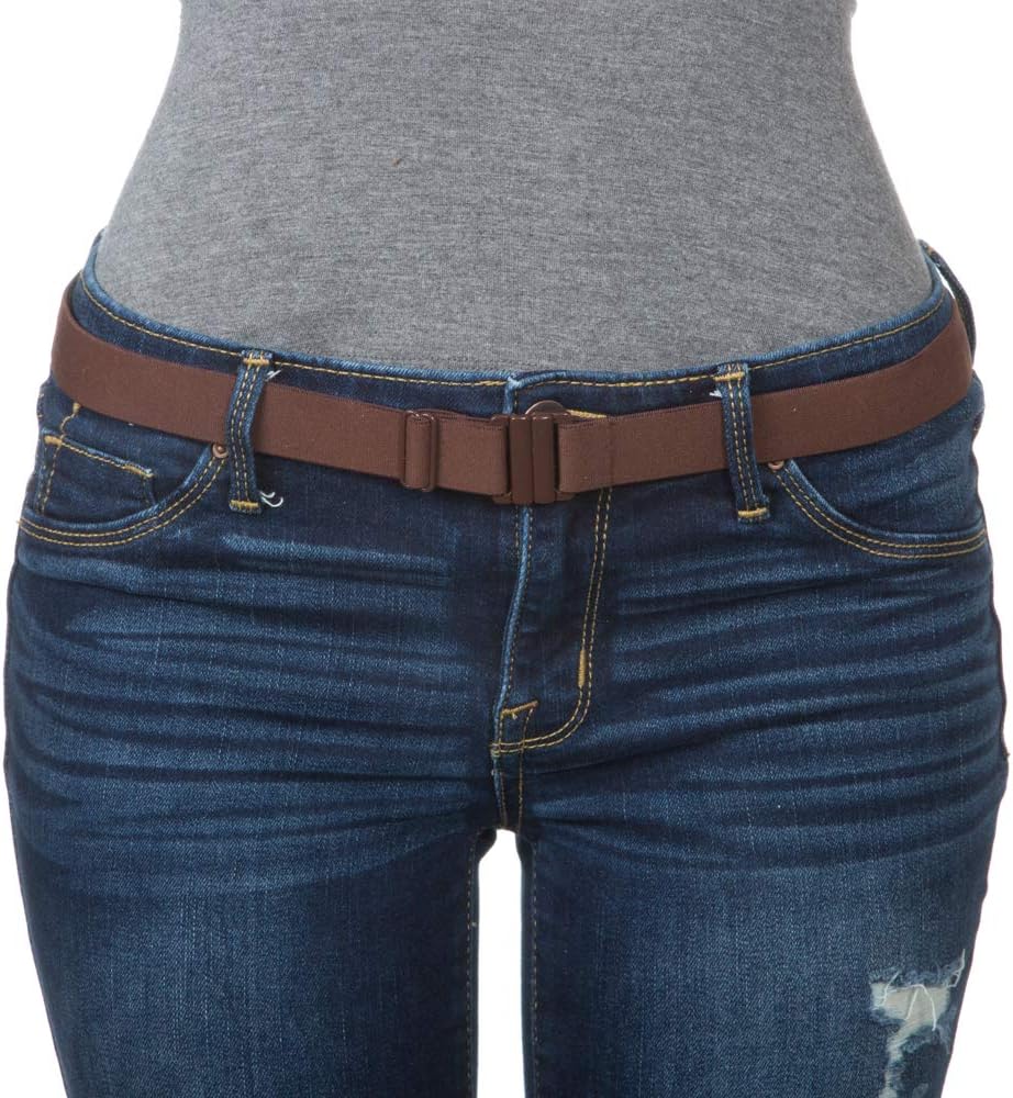 TIGHTS UP Soft Stretchy Belt, Flat Buckle (NO BELT LOOPS REQUIRED) Great for LEGGINGS/JEANS