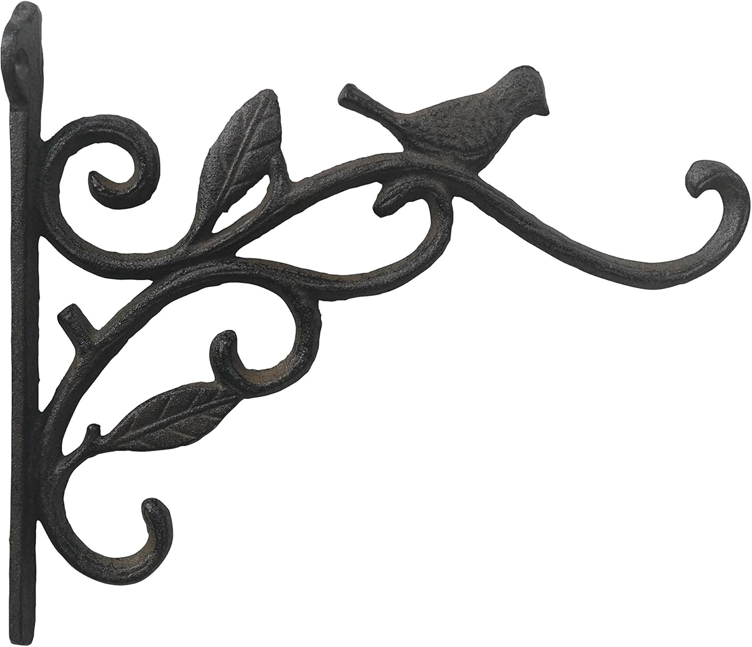 Comfy Hour Antique & Vintage Interior Decor Collection, Animal Edition Cast Iron Wall Mount Bracket, Hangers for Planter, Bird Feeder, Lanterns Wind Chimes, Outdoor Decoration- Bird