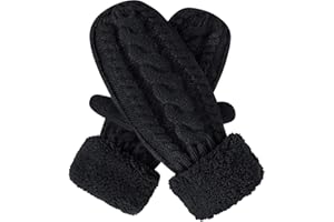 YSense Wear 1-3 Pairs Touch Screen Gloves Snow Flower, Warm Knit Winter Gloves Christmas Gifts Stocking Stuffers for Women