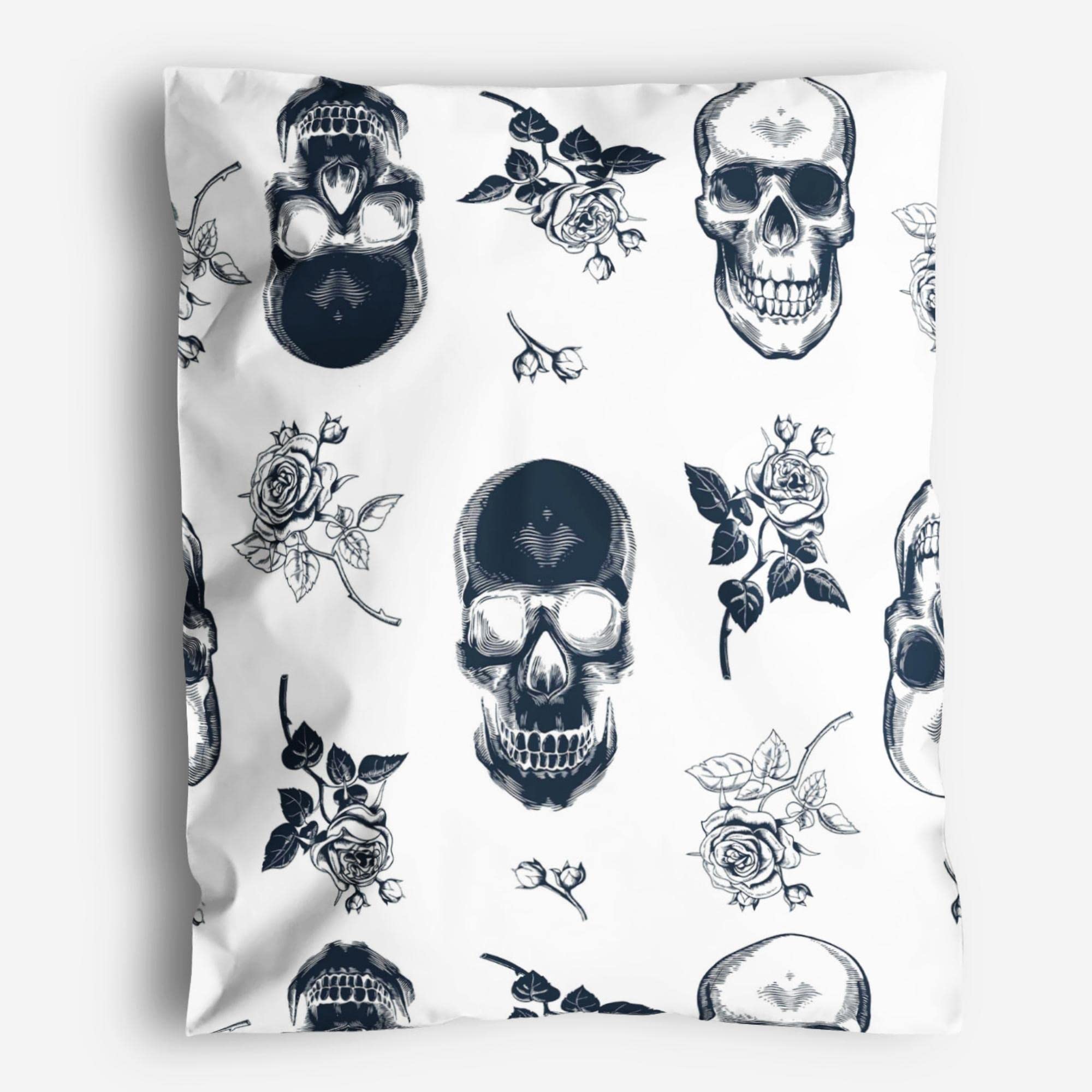 14x19 Poly Mailers – Skull Rose – Waterproof, Tear-Resistant Shipping Bags with Adhesive Seal – 100 Pack – Package Mint Image