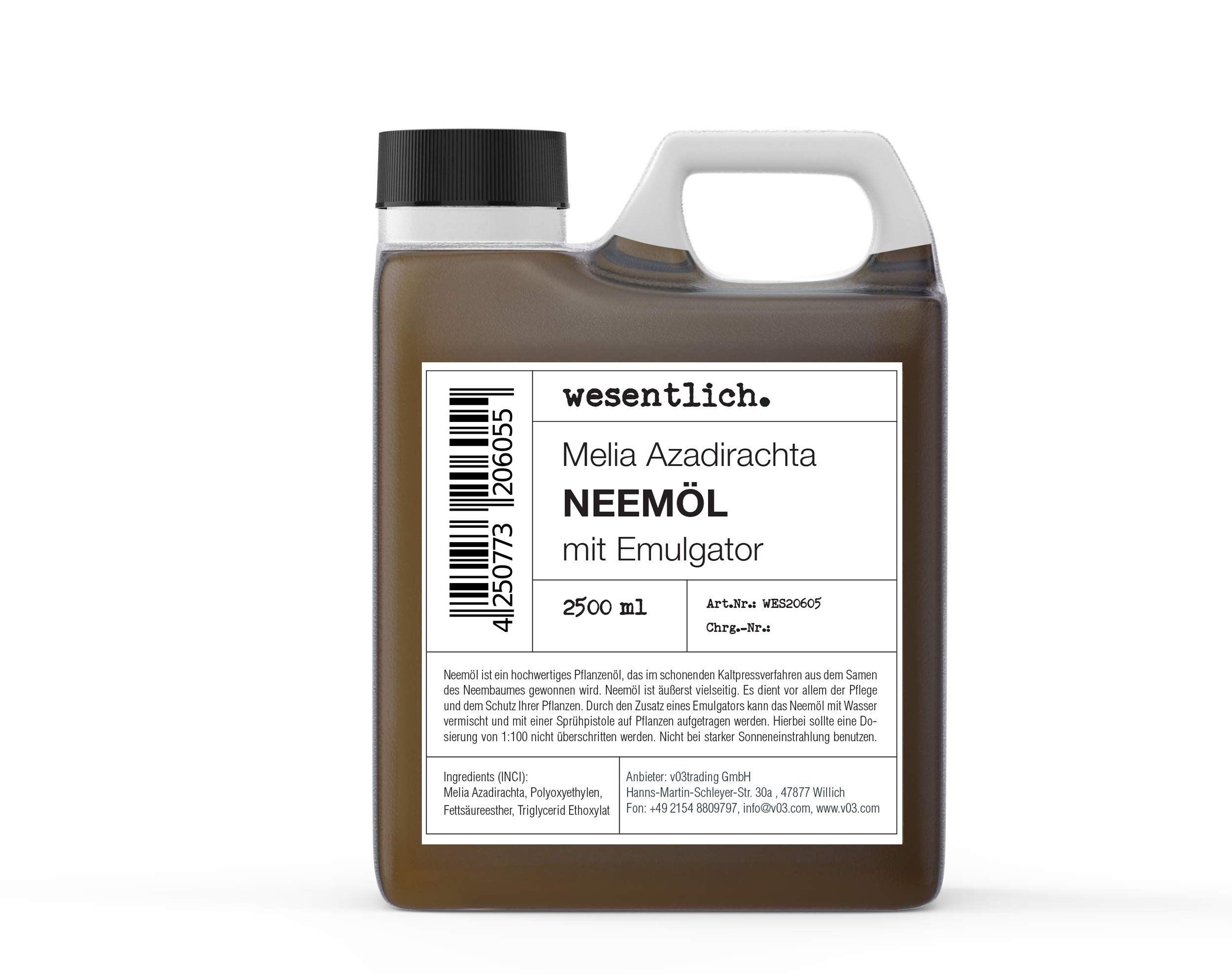 Ready Mixed Neem Oil Emulsifier - 2.5L for Instant Use by wesentlich.